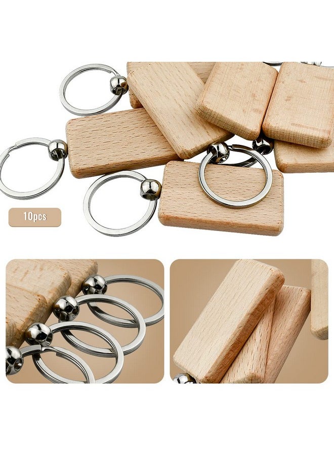 10Pcs Blanks Rectangle Wooden Keychain 1.2 Inch Wood Engraving Unfinished Keychain With 10 Pcs Key Rings For Diy Crafts Gift Accessories - pzsku/ZE44F3760C8D7EB1EF60FZ/45/_/1734347826/81b11c76-7697-41b6-99c5-74e415c7bfcd