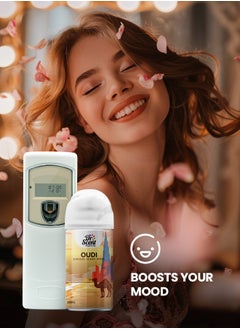 Dr Scent Dr Scent Breeze of Joy, Combo | Automatic Air Freshener Spray Dispenser LCD with 300 ml Aerosol Spray Refill | Long-Lasting Fragrance for Home & Office. (Oudi)  - Image 4