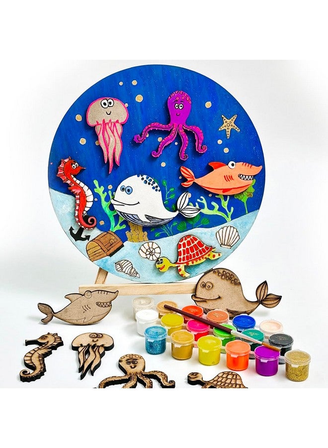 Embroiderymaterial Painting Kit for Kids, Art & Craft Kit, Tool Kit for Kids, Craft Kit, Kids Craft Activity Kit, Wooden Tool Kit for Kids, Craft for Kids, DIY Home Decor (All Material Included) - Image 1