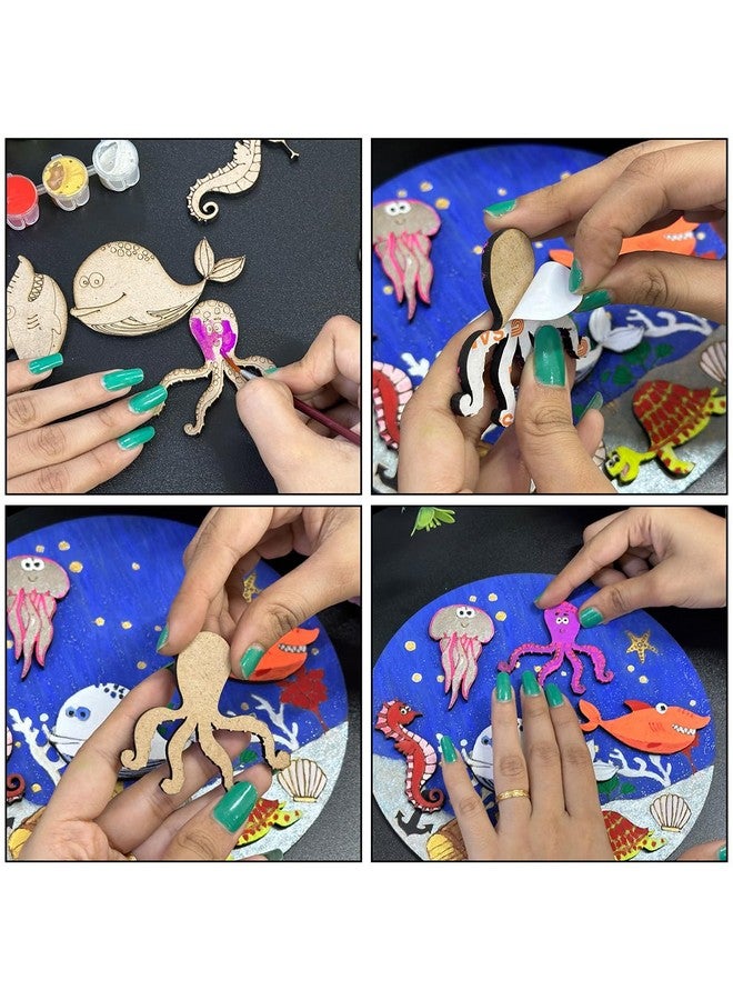 Embroiderymaterial Painting Kit for Kids, Art & Craft Kit, Tool Kit for Kids, Craft Kit, Kids Craft Activity Kit, Wooden Tool Kit for Kids, Craft for Kids, DIY Home Decor (All Material Included) - Image 3