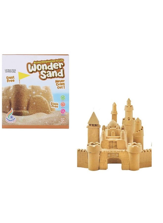 DD RETAILS - DD Retails Wonder Smooth Sand for Kids, Creative Moving Sand, Activity Toy Kit with Mould, Sand Art Kit for Kids [500 Grams] [Multicolor] - Image 1
