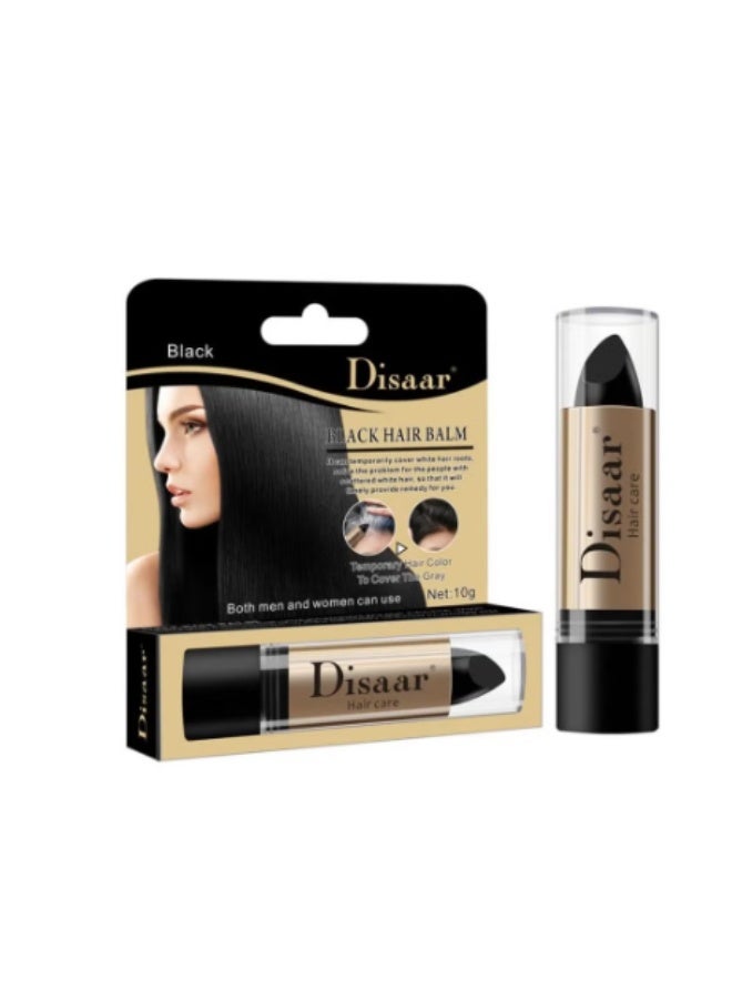 ديسار بلسم العناية بالشعر من ديزار لإخفاء الشعر الأبيض والرمادي، أحمر شفاه ملون - 10 غرام (أسود) - Image 1