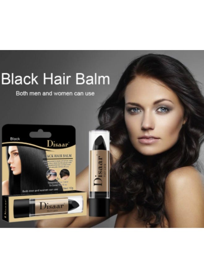 ديسار بلسم العناية بالشعر من ديزار لإخفاء الشعر الأبيض والرمادي، أحمر شفاه ملون - 10 غرام (أسود) - Image 3