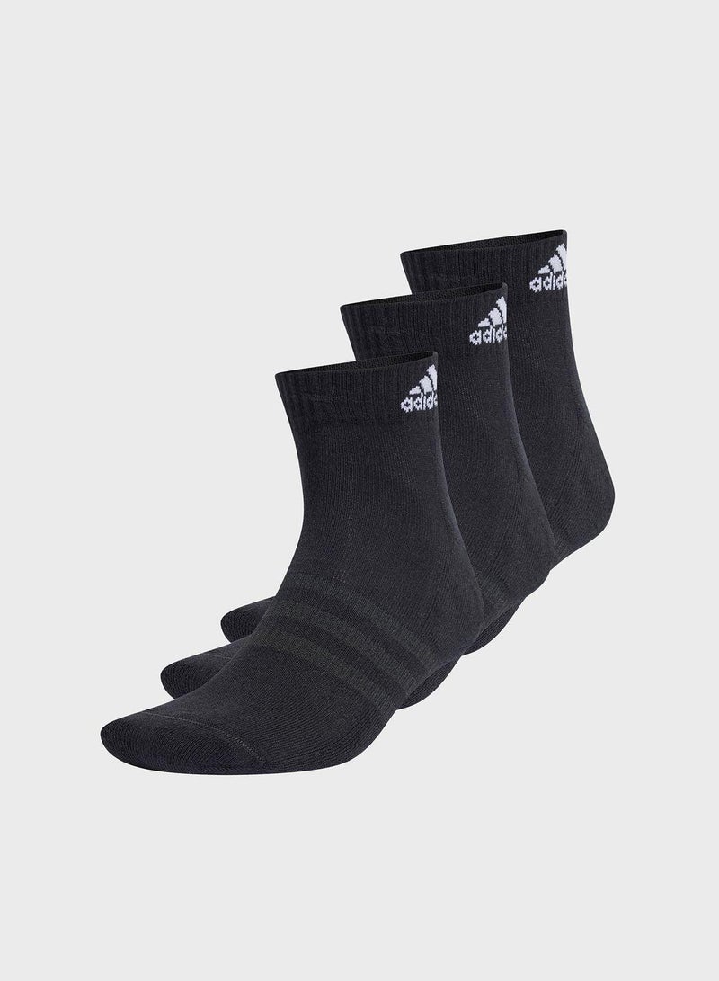 Adidas Cushioned Sportswear Ankle Socks 3 Pair Pack - Image 1