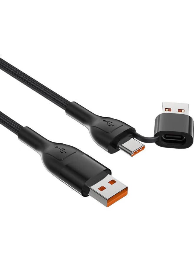 Newmine 3-In 100W Two-To Charging Cable, Compatible With Tablets, Huawei Laptops, Car Charging Cables, Multi-Functional, Suitable For Apple Iphone 15/14/13 Phones - Image 1