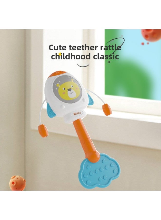 Children's Toy Rattle Clapping Drum Rocket Rattle Giraffe Sand Hammer Baby 3-12 Months Anfu Toy-Color:Lion Clapping Drum - Image 4