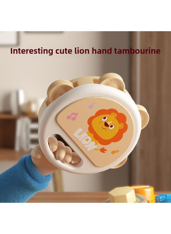 Children's Toy Rattle Clapping Drum Rocket Rattle Giraffe Sand Hammer Baby 3-12 Months Anfu Toy-Color:Lion Clapping Drum - Image 3