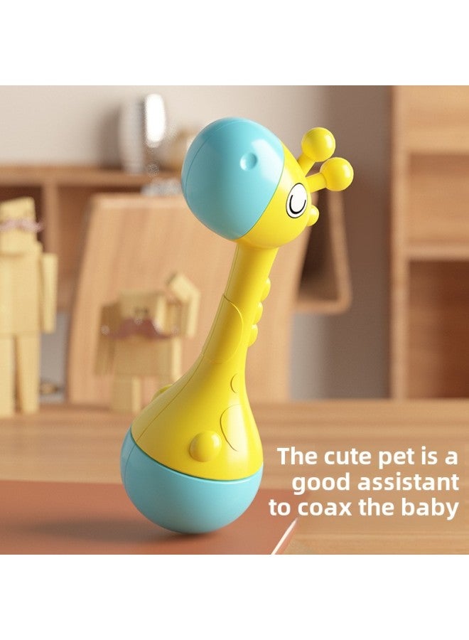 Children's Toy Rattle Clapping Drum Rocket Rattle Giraffe Sand Hammer Baby 3-12 Months Anfu Toy-Color:Lion Clapping Drum - Image 5