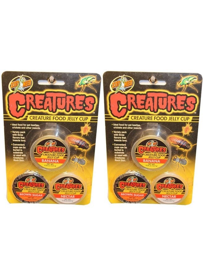 زوو ميد عبوة من 2 كوب جيلي لطعام المخلوقات من Zoo Med Creatures، 3 أكواب لكل عبوة