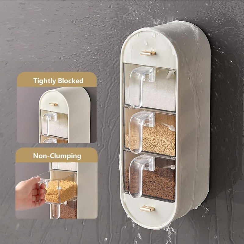 comfrt Wall-Mounted Spice Organizer - [2023 New] 5-Layer Clear Acrylic Spice Shelf Storage Holder - Non-Punching Seasoning Rack Organizer - Home Kitchen Organization for Seasoning (Light Green) - Image 2