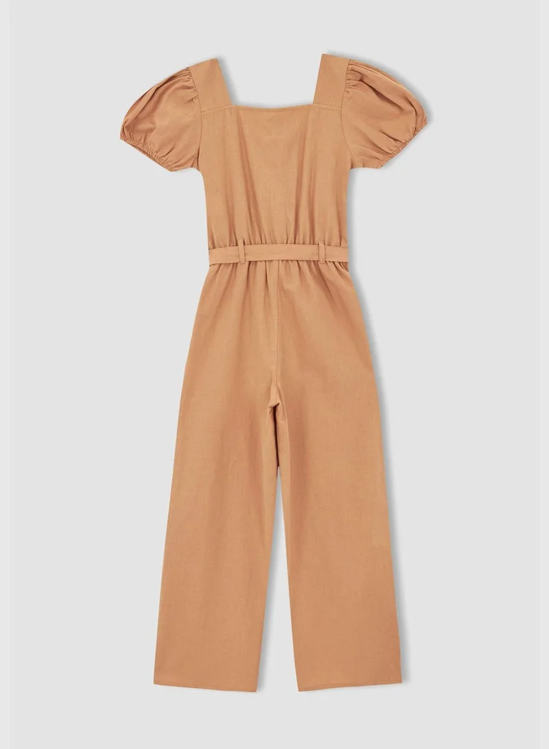 DeFacto Regular Fit Short Balloon Sleeved Dungarees