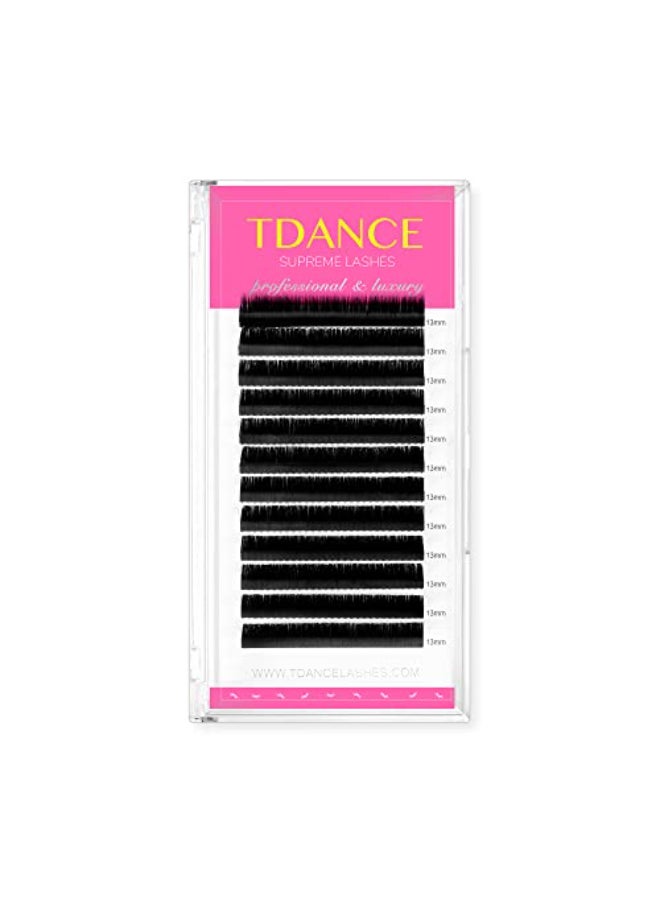 TDANCE Lash Extension Matte Black Eyelash Extension C CC D DD J B L Curl Volume Classic Lash Extensions 003018mm Thickness Professional Salon Use015C13 mm