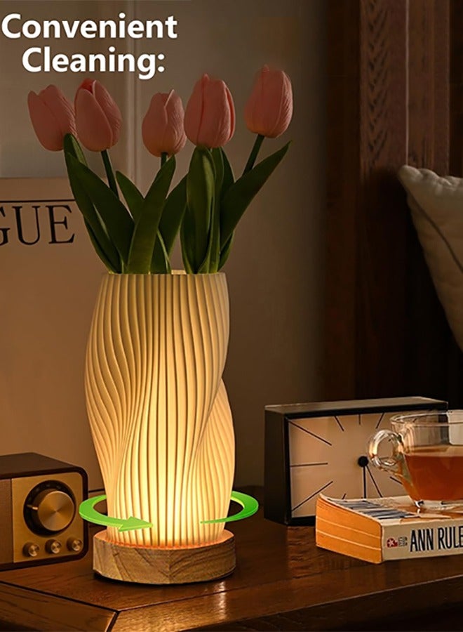 جارلو قاعدة خشبية مصباح السرير - غرفة نوم زر التحكم مصباح طاولة قابل للتعديل مع جيش التحرير الشعبى الصينى عاكس الضوء ، تنطبق على غرفة المعيشة ، غرفة الطفل ، جامعة عنبر ، مكتب - Image 2