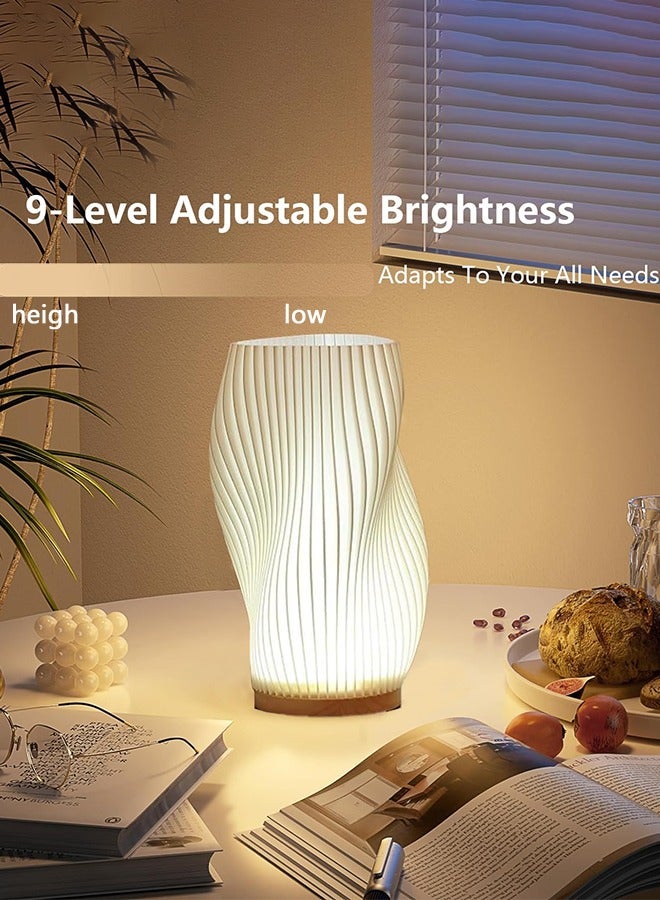 جارلو قاعدة خشبية مصباح السرير - غرفة نوم زر التحكم مصباح طاولة قابل للتعديل مع جيش التحرير الشعبى الصينى عاكس الضوء ، تنطبق على غرفة المعيشة ، غرفة الطفل ، جامعة عنبر ، مكتب - Image 4