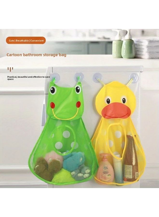 حقيبة تخزين شبكية بماصة كبيرة صفراء للبط 13.78 × 18.9 بوصة لألعاب الحمام - Image 2