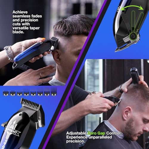 SUPRENT Hair Clippers for Men, Cordless Hair Clippers Set with Type-C Rechargeable, 7000 RPM Powerful Haircutting Clippers - Image 5