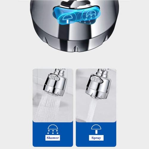 DHRUSIMI 360 Degree Water Swivel Tap Aerator Swivel,Splash-Proof Splash Head for Bathroom Kitchen Tap Nozzle Filter Water Saving Faucet Extender Color very may (Faucet A) - Image 3