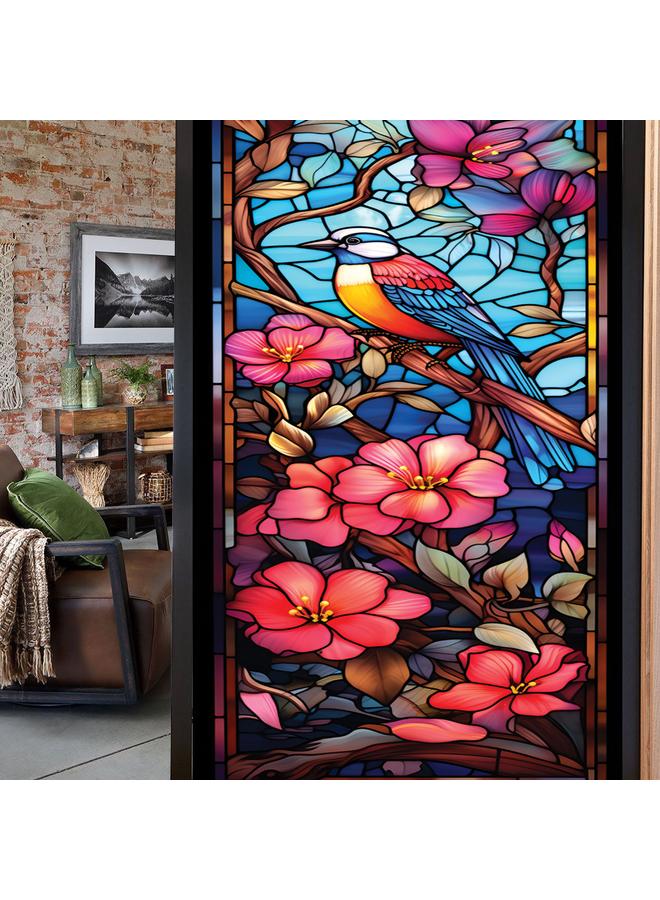 Bluejw BL112-170  Flower Sea Electrostatic Glass Sticker PVC Glue-free Window Sticker Home Decorative Window Glass Sticker - Image 1