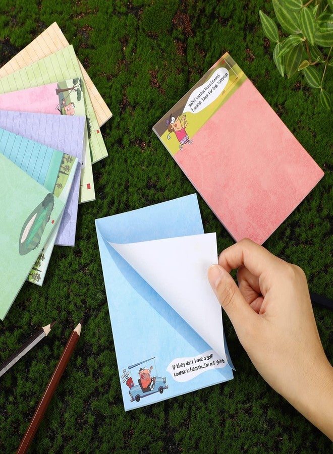 Eaasty 8 Pack Funny Notepads Funny Golf Notepads Golf Notebook Funny Golf Gifts Funny Assorted Golf Notepads for Office Classroom Supplies, 8 Styles, 30 Sheets/ Pack - Image 4
