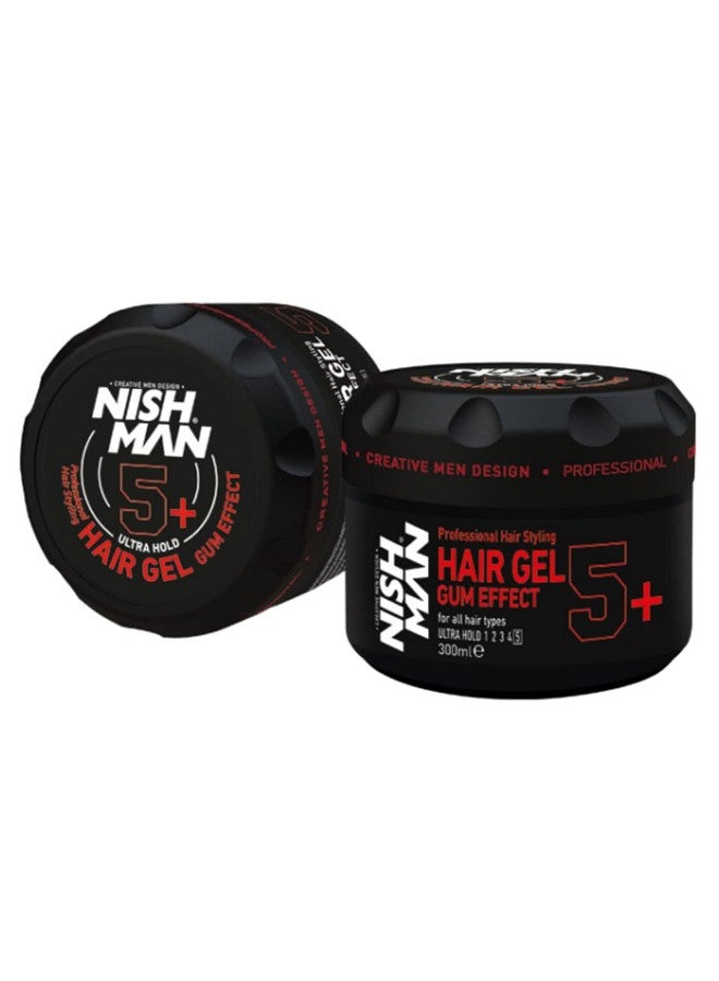 NISHMAN سلسلة تصفيف الشعر من إيشمان (5+ جل تصفيف الشعر فائق التثبيت بتأثير اللثة 300 مل) - Image 2