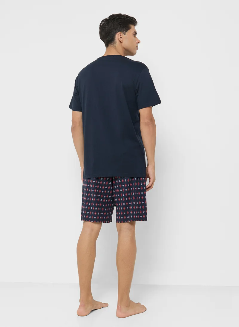 EMPORIO ARMANI Logo T-Shirt And Shorts Set