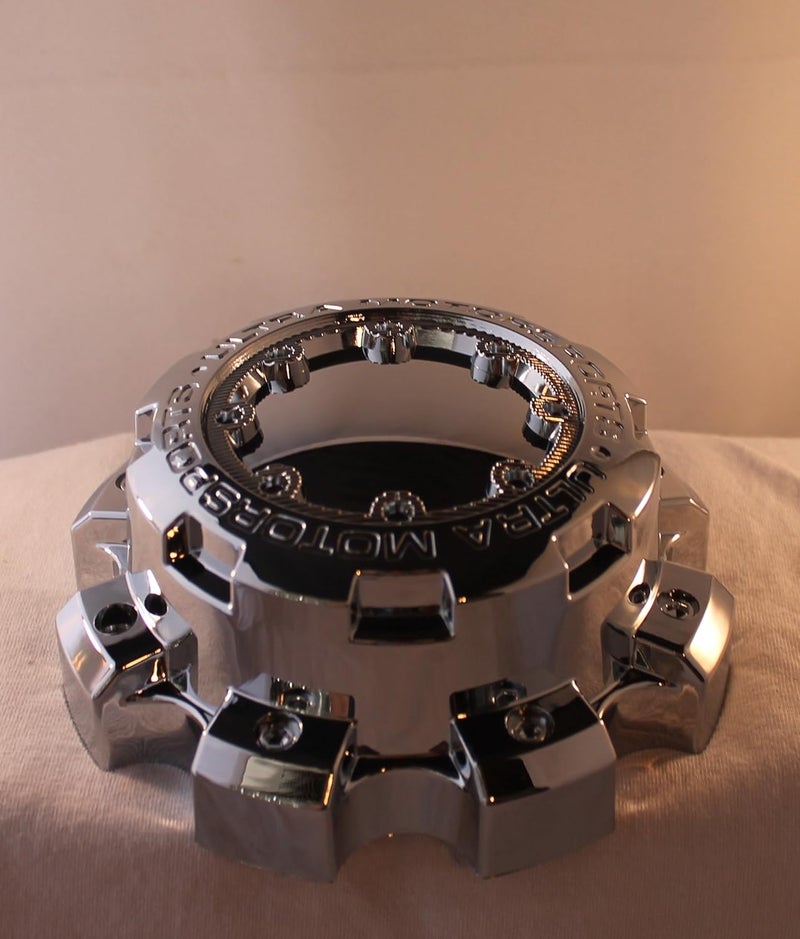 Ultra طقم غطاء مركز عجلات كروم مخصص من الترا موتورسبورتس مجموعة من 4 رقم: 89-9879 C800806c - Image 3