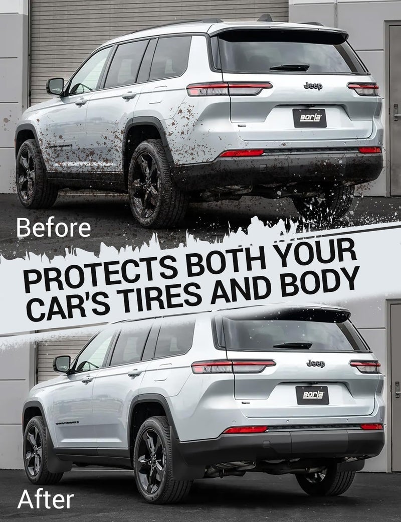 Ecarzo Mud Flaps Compatible with Jeep Grand Cherokee L 2025 2024 2023 2022 2021 3-Row No Drilling Required All Weather Mud Splash Guards Mudflap Front & Rear Jeep Grand Cherokee L Accessories 4pc Set - Image 3