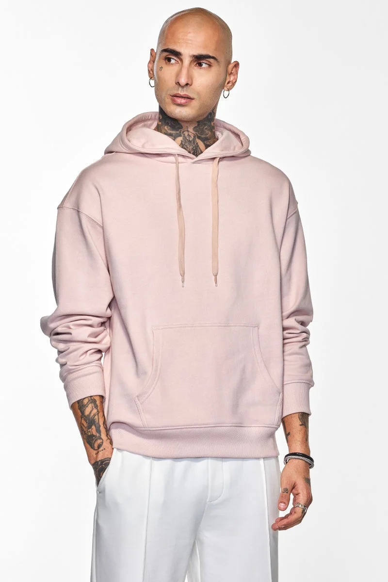 SNITCH Core Lab Light Pink Solid Hoodie