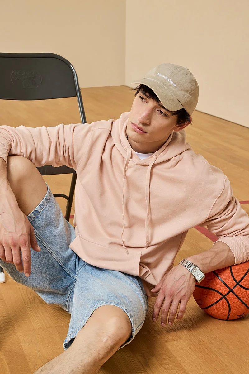 SNITCH Core Lab Light Pink Solid Hoodie