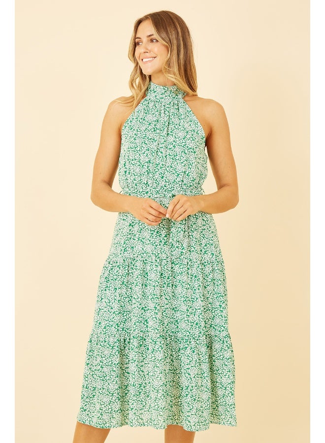 MELA LONDON Floral Halter Midi Dress - Image 3