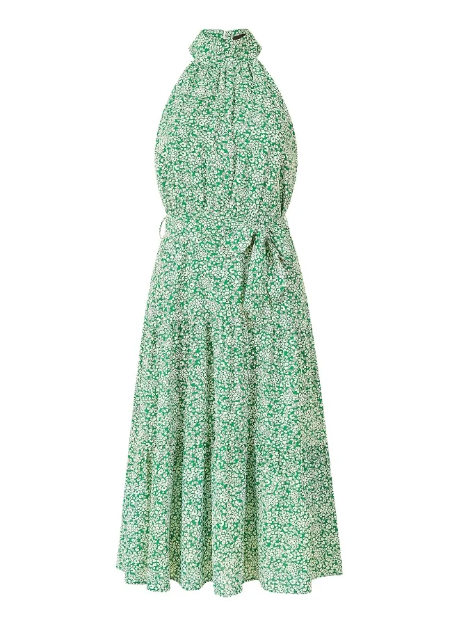 MELA LONDON Floral Halter Midi Dress