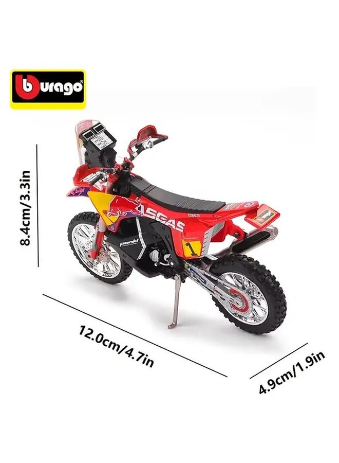 Bburago 1 18 Scale Red Bull 2023 GASGAS RX450F Alloy Motorcycle Model Toy - Image 3