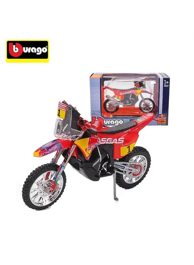 Bburago 1 18 Scale Red Bull 2023 GASGAS RX450F Alloy Motorcycle Model Toy - Image 4