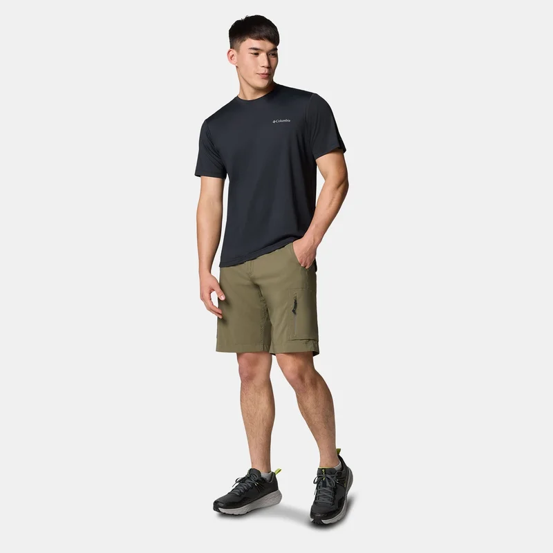 Columbia Black Men's Tech Trail Utility Hiking T-Shirt for Men | Best Price UAE
