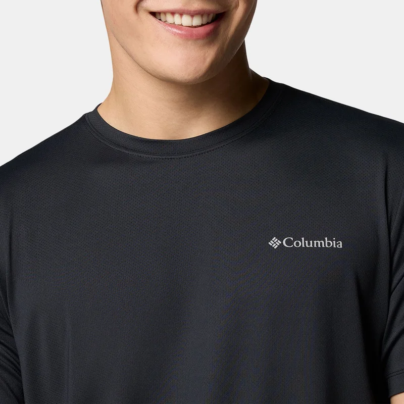 Columbia Black Men's Tech Trail Utility Hiking T-Shirt for Men | Best Price UAE
