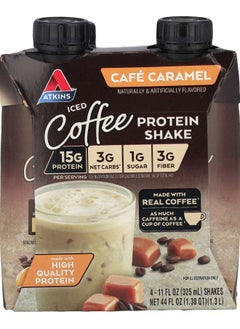 Iced Coffee Protein Shake Cafe Caramel 4 Shakes 11 fl oz (325 ml) Each