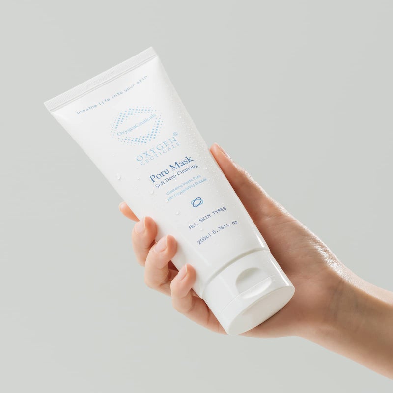 OxygenCeuticals Pore Mask â€“ Deep Cleansing Foaming Face Wash with Stearic Acid, Lavender Oil & Portulaca Extract, Helps Remove Impurities & Oil for Healthy-Looking Skin, 6.7 fl.oz (200ml) - Image 4