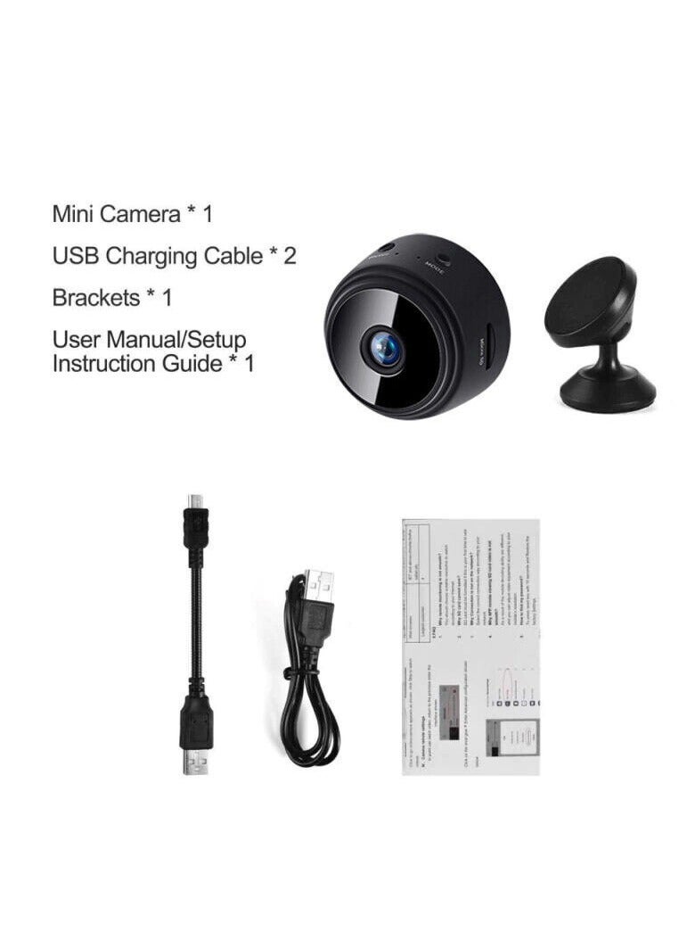 ELTRAZONE 2-Pack Mini WiFi Hidden Cameras - Wireless Spy Cameras for Home Security, HD 1080P Nanny Cams with Night Vision and Motion Detection - Image 4