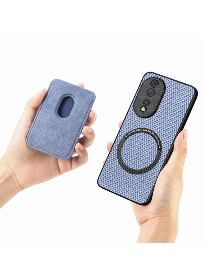 S-TOP Case For Honor Magic 7 Pro Carbon Fiber Leather Card Magsafe Phone Case - Image 4