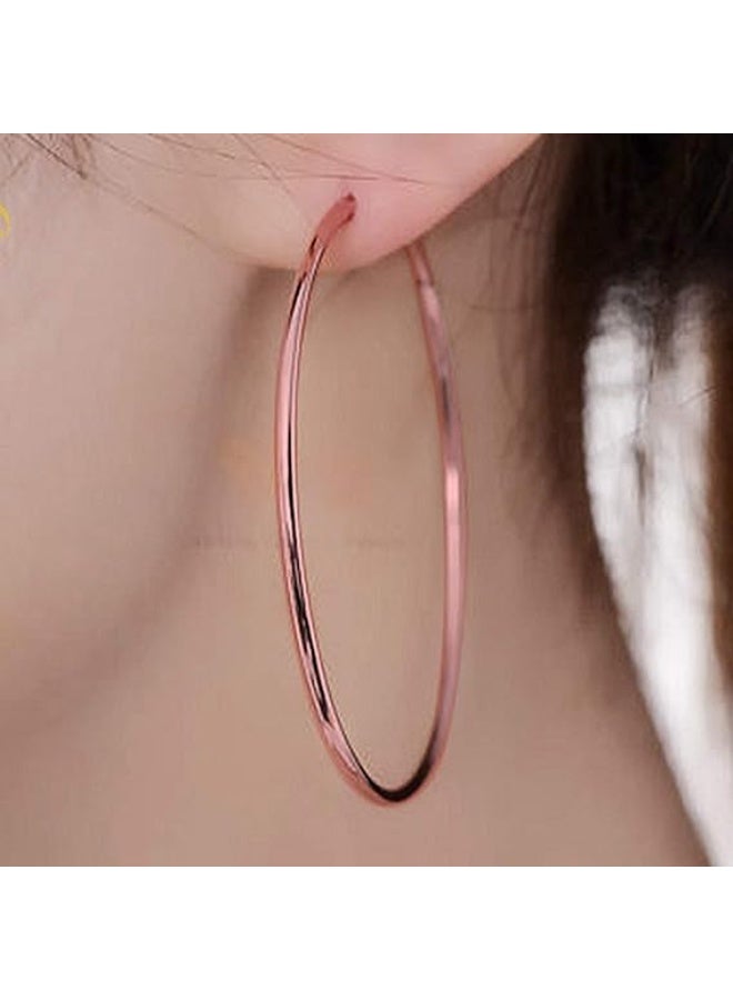 kunshao 5 Pairs Clip on Earrings Hoop Non Piercing Women Clip Earrings for Women and Girls, 5 Sizes - Image 2