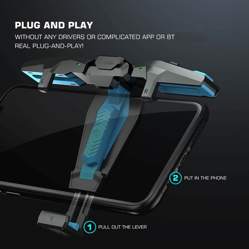 Mobile Controller Foldable Wings Design Plug and Play - Invisible Switch Fast Response Buttons - Up to 4 Burst Modes for iOS Android - Image 2