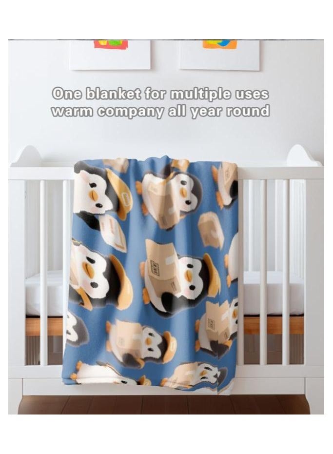 general Children's or student cartoon flannel thin blanket (warm and comfortable, suitable for sleep, games) 100cm*150cm - 736 - Image 1