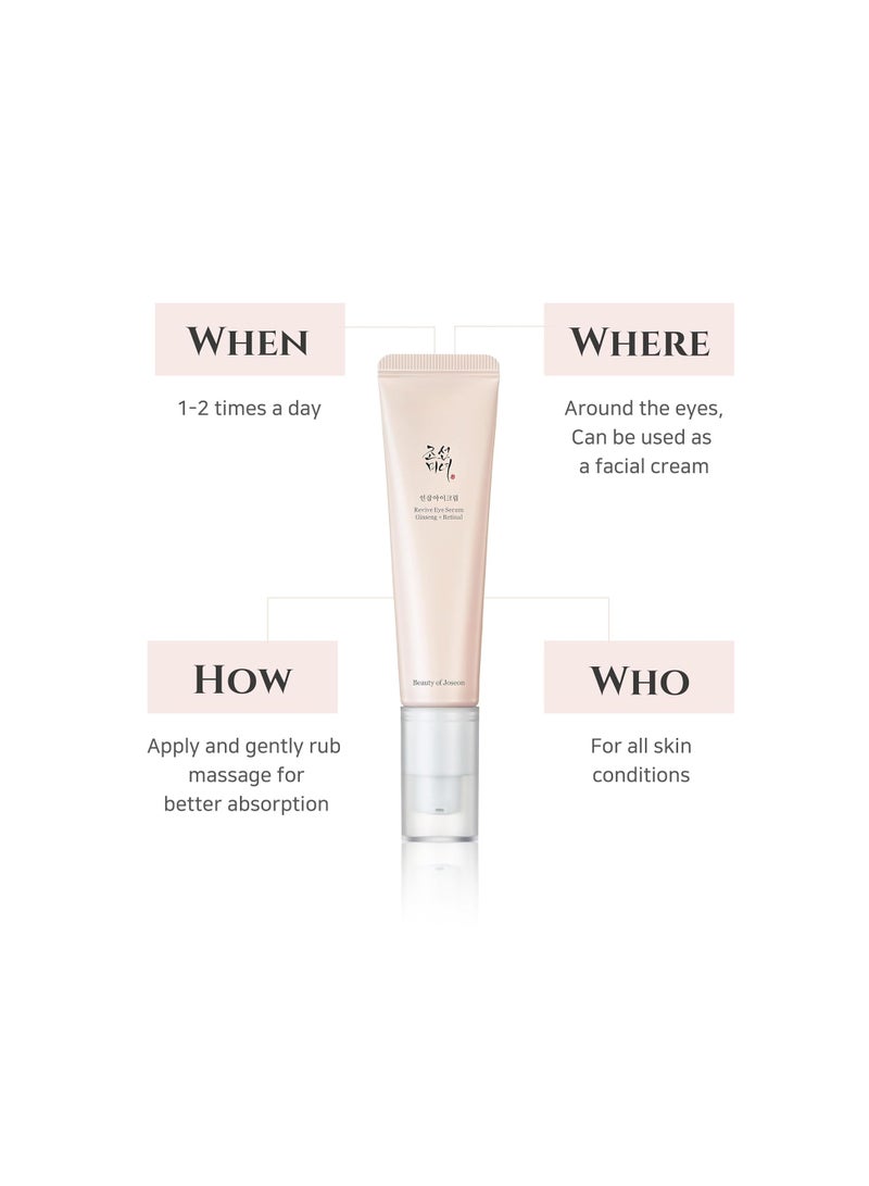 Beauty of Joseon 2 Piece Revive Eye Serum : Ginseng + Retinal Pink 30mlml - Image 5