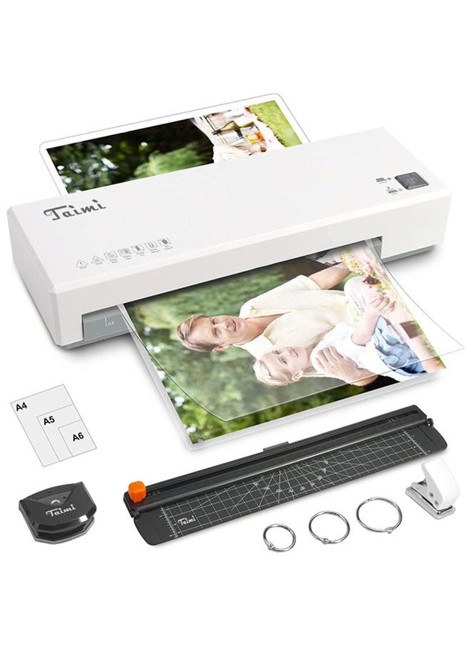 Taimi Laminator SL266 A4 A5 A6 Hot and Cold Laminator Set with Round Corner Puncher and Paper Cutter  - Image 1