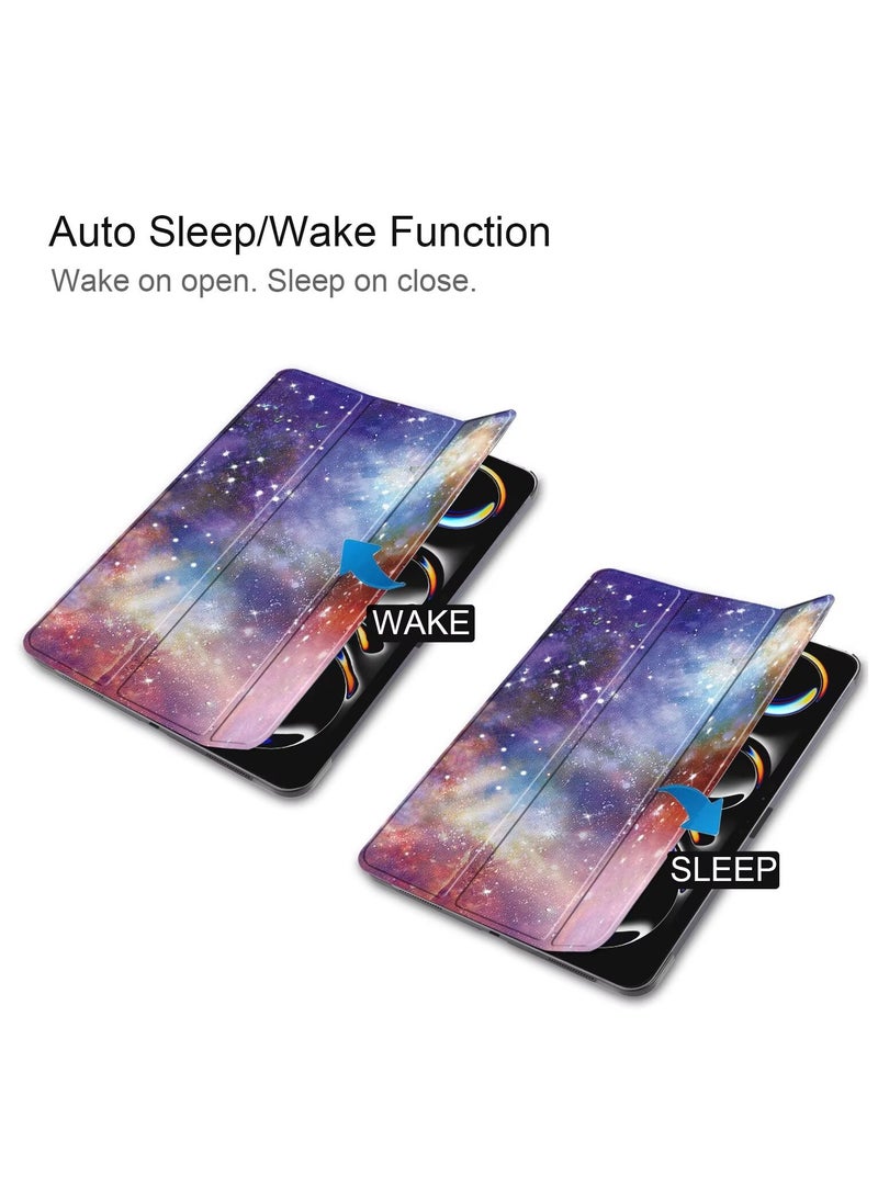 Slim Stand Hard Back Shell Smart Cover Case for iPad Pro13 Inch, Auto Wake/Sleep (Milky Way) - Image 2