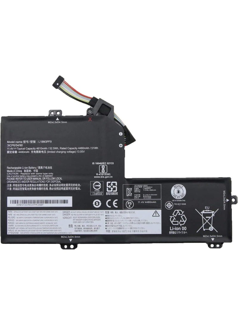 Terabyte L18M3PF9 L18L3PF6 (11.4V 52.5Wh) 5B10T26389 5B10T26390 Battery Compatible for ideapad S540-15IWL GTX Serie - Image 1