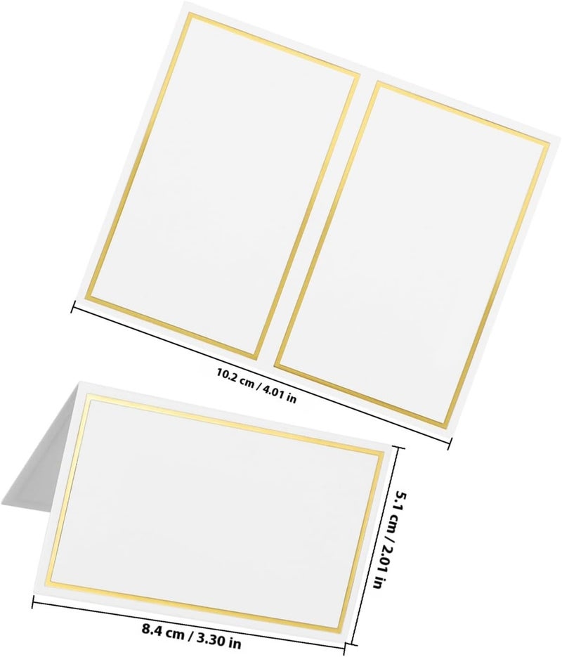 Uonlytech 120pcs Double-sided Gold Foil Place Cards, Premium Cardstock Table Name Tents for Wedding, Banquets, and Restaurant Seating Arrangements - Image 2