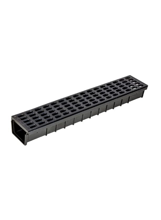 V DRAINS V DRAINS PP Polypropylene Drain Channel for Landscapes Roofs Terraces Balconies Gardens Corridors Size 1000x100x50 mm ColorBlack  - Image 1