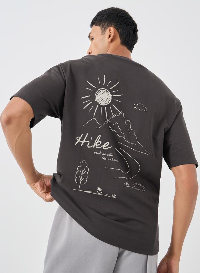 Styli Styli Graphic Print Round Neck Oversized T-Shirt  - Image 1