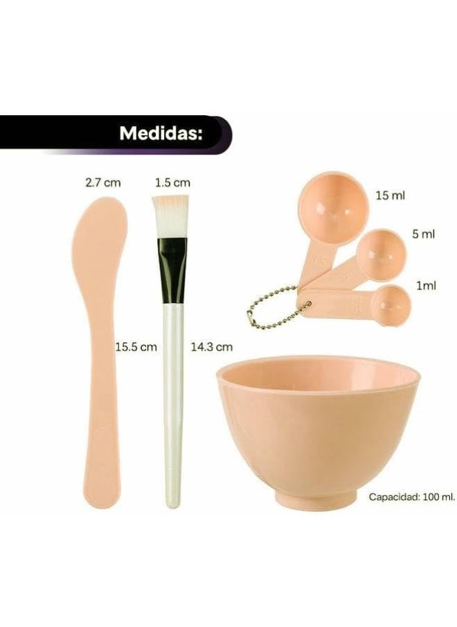 MOMENT 4 In 1 Diy Facial Mask Mixing Bowl Brush Spoon Stick Brush Face Care Set Women Facial Beauty Professional Kits Tools  - Image 3